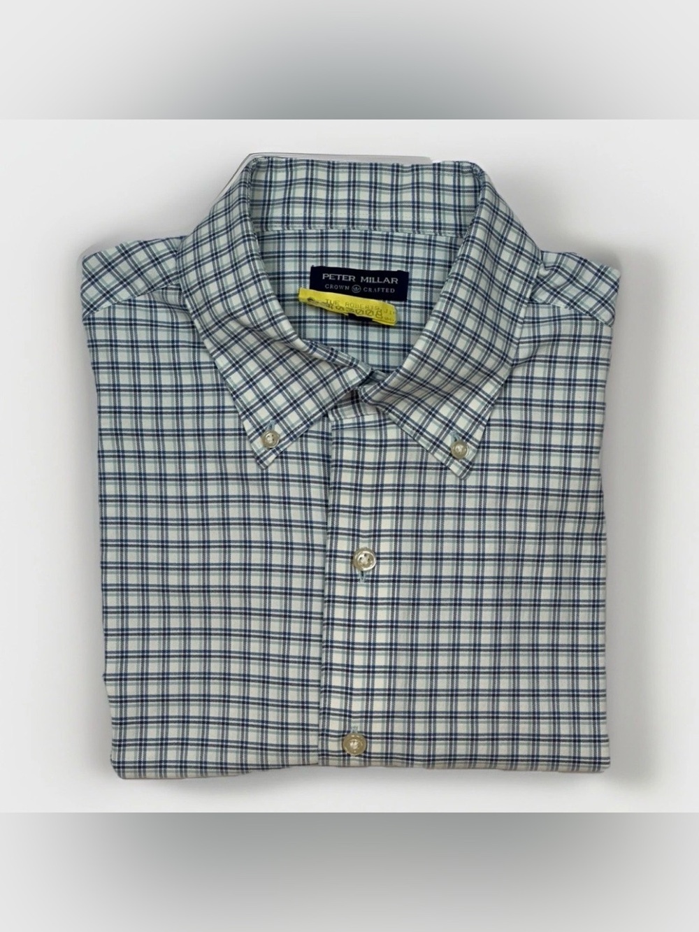 ✨👔 Peter Millar Crown Crafted Plaid Button-Down Shirt Large Excellent Cond. ✨